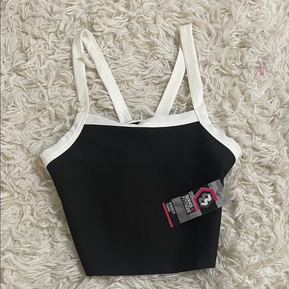 Chic Black and White Crop Top